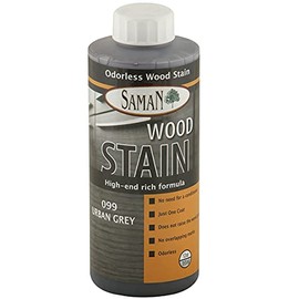SamaN Interior Water Based Wood Stain & Natural Furniture, moldings, Wood Paneling and cabinets Stain (Urban Grey TEW-099-12, 12 oz)