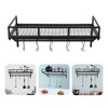CeRaBuRET 24 Inch Black Wall Mounted Pot Rack with 2
