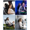 Aukee Car Headrest Pillow with Genuine Leather Cover Memory Foam