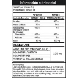 Musclefit Flame L-carnitina Adicionado Con Cla 30servicios                                                                                            