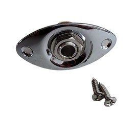 Indented Oval Jack Plate Chrome US Spec with Pure Tone Jack and Hardware