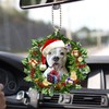 Talataca American Bulldog 2D Flat Christmas Ornament, American Bulldog Wearing