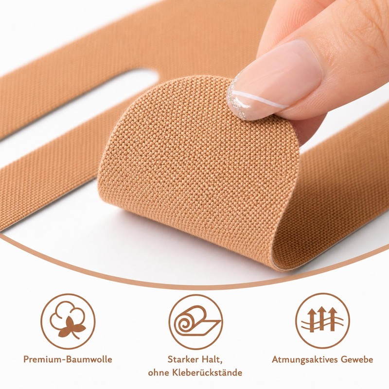 Jusyde Knee Tape Pre-Cut Kinesiology Tape Pack of 10 (Skin