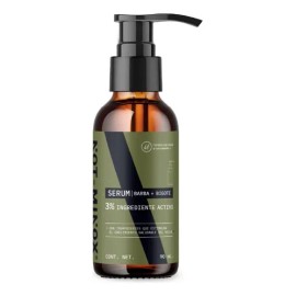 Serum Para Crecimiento De Barba (nula O Corta) Y Bigote, 3% Ingrediente Activo, Reforzado Con Biotina, Vitamina E, Cola De Caballo, Romero, Not-minox Libre De Ingredientes Irritantes