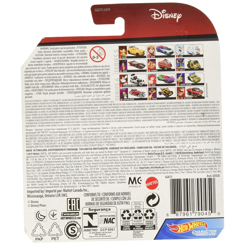 Hot Wheels Lion King Timon Character Car, Series 6, 1:64