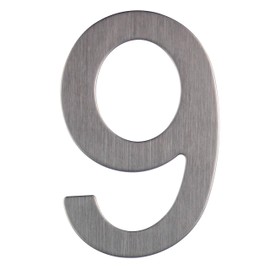 Stainless Steel House Number - Design Door Number - Height 76 mm - Sticker (9)