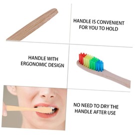 KOMBIUDA 4pcs Colorful Bamboo Toothbrushes Ergonomic Handle for Adults Travel Home Use Comfortable Grip Recommended for Healthy Teeth Care