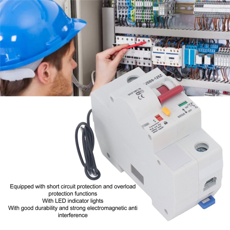 WiFi Circuit Breaker 1P 100A APP Remote Control Smart Circuit