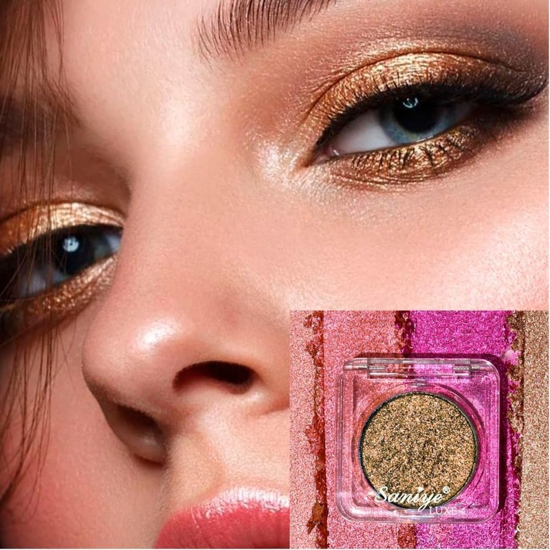 Sombras de Ojos SANIYE con Brillo Metálico Intenso - Colores