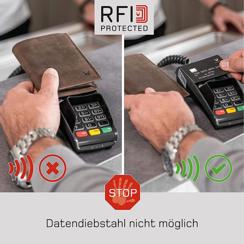 Donbolso Vienna I Large Leather Wallet for Men with RFID