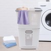 Laundry Basket on Wheels, 3 Section Detachable Laundry Hamper with
