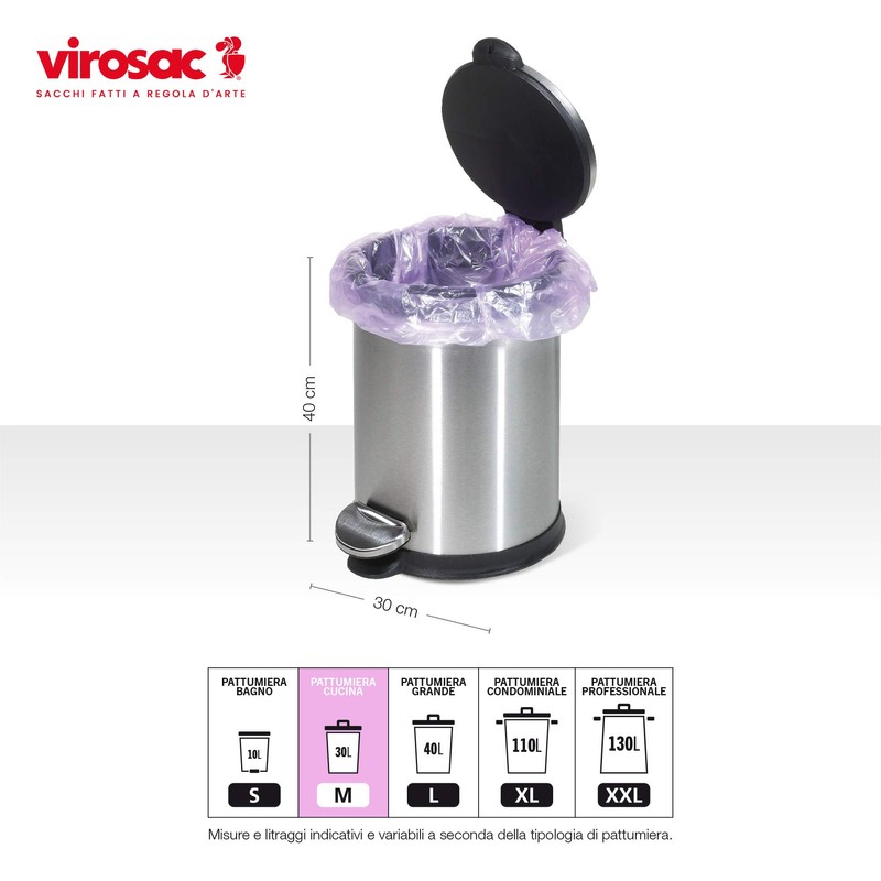 VIROSAC Pack of 15 Lavender Nylon Purple 52 x 0.1