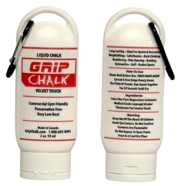 Liquid Grip Chalk. Velvet Touch. Used for Weightlifting and Gymnastics. Very Low Dust. Commercial Gym Friendly