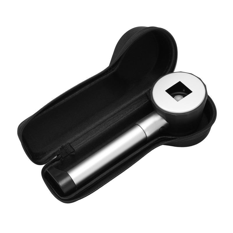 Handheld 10X Magnifier Loupe 3 LEDs Optical Glass with Measure
