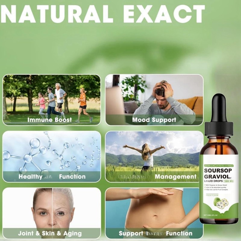 2pcs Organic Soursop Oil,60ml Soursop Goodness Oil,Organic Soursop Extract Liquid