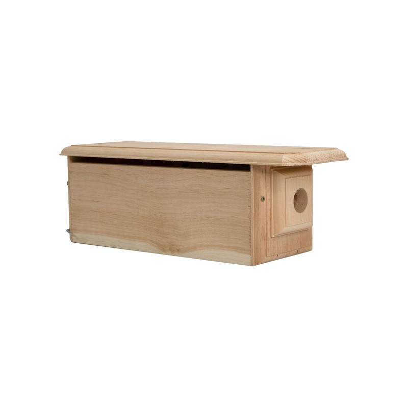 Bird Habitats Horizontal Bluebird House – Predator-Resistant Nest Box by