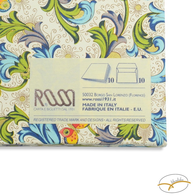 Florentine Wedding Paper Box with Clear Lid - Writing Set