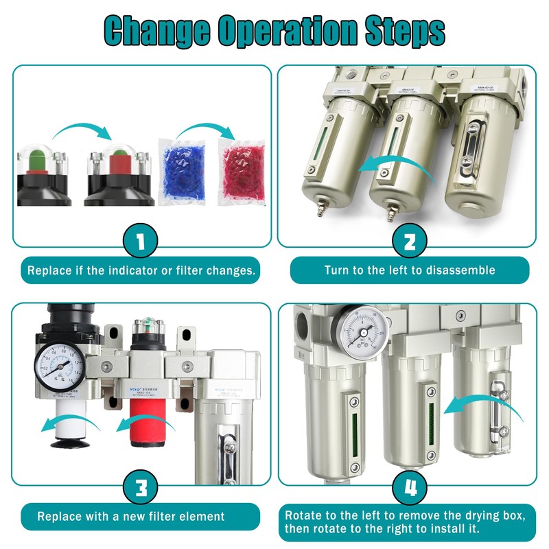 1/2" Npt Industrial Grade 3 Stage Air Drying System