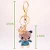 Grtdrm Cute Panda Shape Crystal Rhinestone Sparkling Keychain Bag Pendant