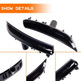 Tonsya For 2015 2016 2017 Chrysler 200 Front Bumper side Marker Housings Replacement Smoked Lens 68206449A 68206450A