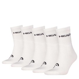 HEAD Unisex Sports Crew Socks (Pack of 5), White