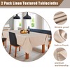 Fitable Linen Textured Beige Tablecloths 2 Pack, Faux Burlap Fabric