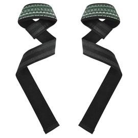 Dark Green Sots - Correas de levantamiento de pesas a rayas de 26 pulgadas, par de correas de gimnasio para levantamiento de pesas, culturismo, levantamiento de pesas y peso muerto
