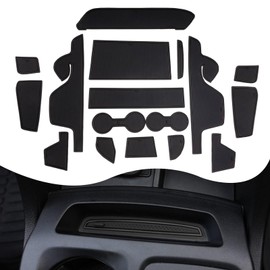 YEE PIN Ranger 2024 Rubber Mats Compatible with Ford Ranger / T9 / Wildtrak 2023 2024 2025 (Electronic Brake) Mats Non-Slip for Centre Console Storage Box Interior (Black)