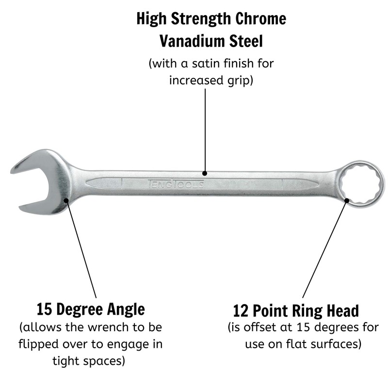 Teng Tools 10mm Metric Combination Open and Box End Spanner