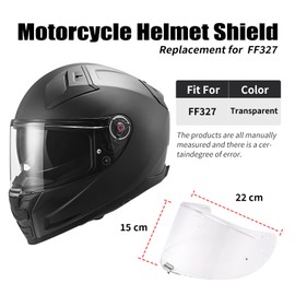 Helmet Visor for FF327 Challenger, Motorcycle Helmet Visor, Motorcycle Wind Protection Helmet Lens, Helmet Visor with Anti-Fog Nail Attachment (Transparent)