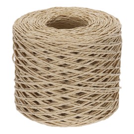 PATIKIL Twisted Raffia Paper Rope 600 Feet, Raffia Ribbon Twine String for Crochet Crafts Weaving Box Box Packing Wrapping Knitting, Log color
