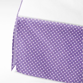 Bacati - Mix N Match Pin Dots Crib/Toddler Bed Skirt Dust Ruffle (Lilac)