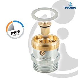 tecuro Pipe Aerator for Outlet Valves M28 x 1 Male x 3/4 Inch Male Thread - Chrome-Plated and DVGW Approved, Made of Robust Brass