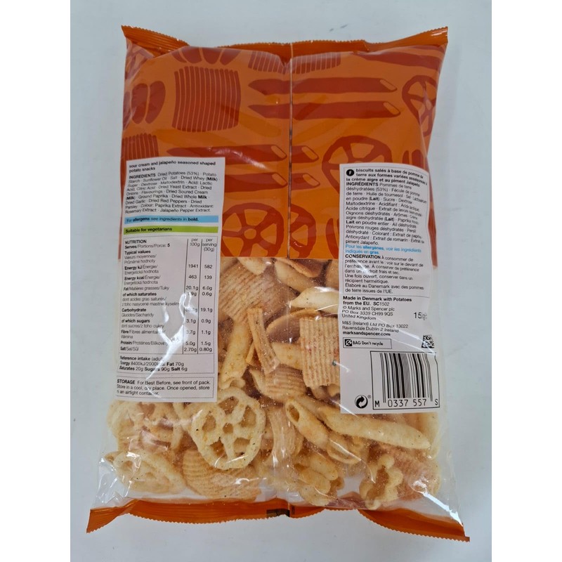 M&S Sour Cream & Jalapeno Combo Mix Crisp 150g -