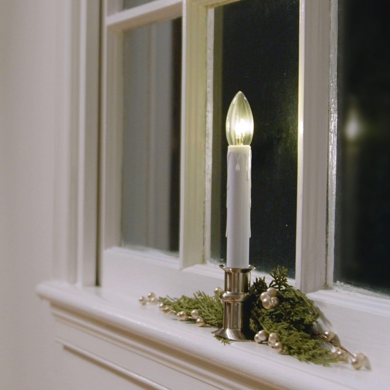 612 Vermont Ultra-Bright LED Window Candles with Timer, Remote Control,
