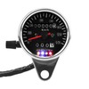 Cafe Racer Custom Motorcycle Mechanical Speedometer with LED Indicator Odometer
