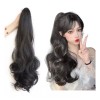Awvuq Coletas Cola Cabello Natural Extensiones Postizos Clip 50cm
