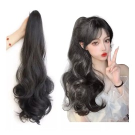 Awvuq Coletas Cola Cabello Natural Extensiones Postizos Clip 50cm