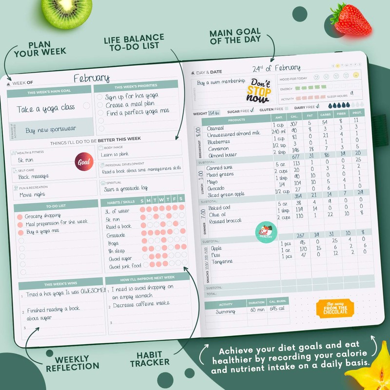 Clever Fox Wellness Planner - Weekly & Daily Health and
