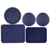 Pyrex (2) 7200-PC (1) 7201-PC (1) 7210-PC (1) 7211-PC Blue