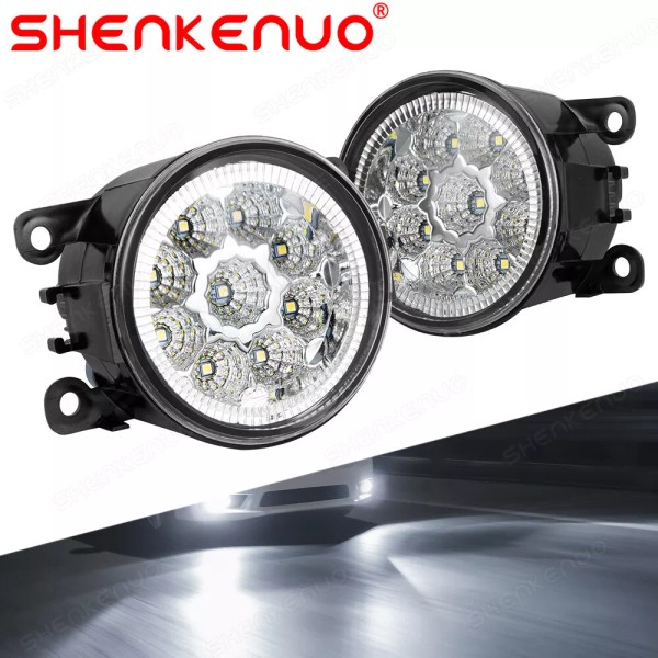 SHENKENUO Pair Driving Fog Light Lamp Housing Assembly For 2011-2015