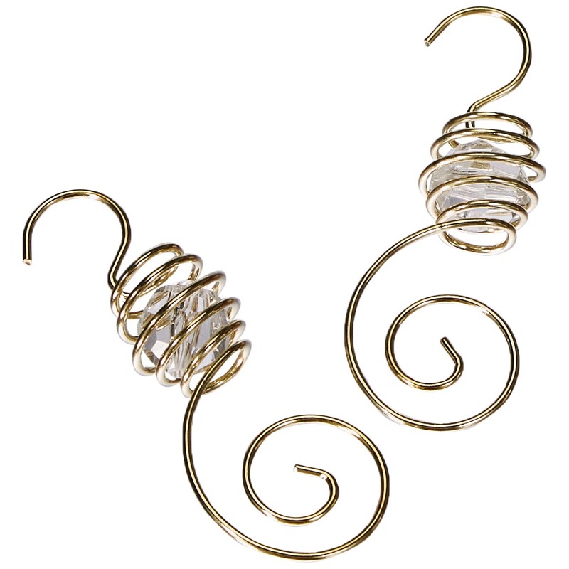 Inge-glas 1901-01 Bauble Hooks Spiral with Bead 7 cm Set