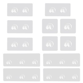 12Pcs Adhesive Hooks Sticker, Waterproof Corner Shower Caddy Adhesive Hooks Replacement, Strong Adhesive Wall Hanging Hooks, No Drilling Shower Shelves Adhesive Strip Pad Shower Kitchen Accessories