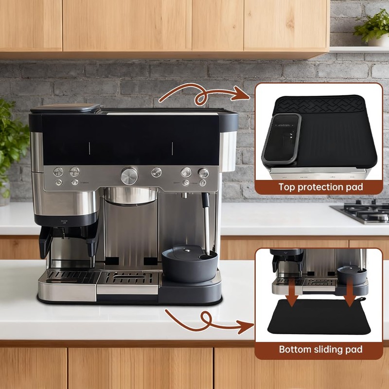 Sliding Mat for Ninja Espresso Coffee Machine ES601/ES701, Heat-Resistant, Waterproof,