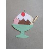 Unbranded Ice Cream Sundaes Cardstock die cuts scrapbook cards