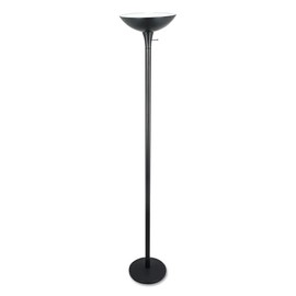 Alera ALE Torchier Floor Lamp, 72" High, Black