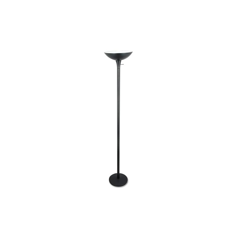 Alera ALE Torchier Floor Lamp, 72" High, Black