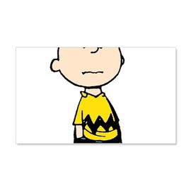 CafePress Charlie Brown 20x12 Wall Decal, Vinyl Wall Peel, Reusable Wall Cling