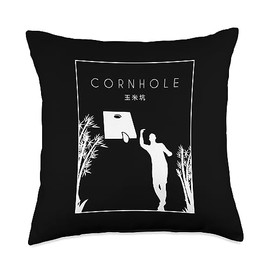 Set Cornhole Bags Game Bards Accessories Kit Gifts Chinese Hanzi Boards Bean Bag Game Cornhole Throw Pillow, 18x18, Multicolor