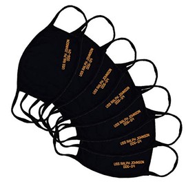 USS Ralph Johnson DDG-114 Adult Black Face Mask Arleigh Burke Class Guided Missile Destroyer